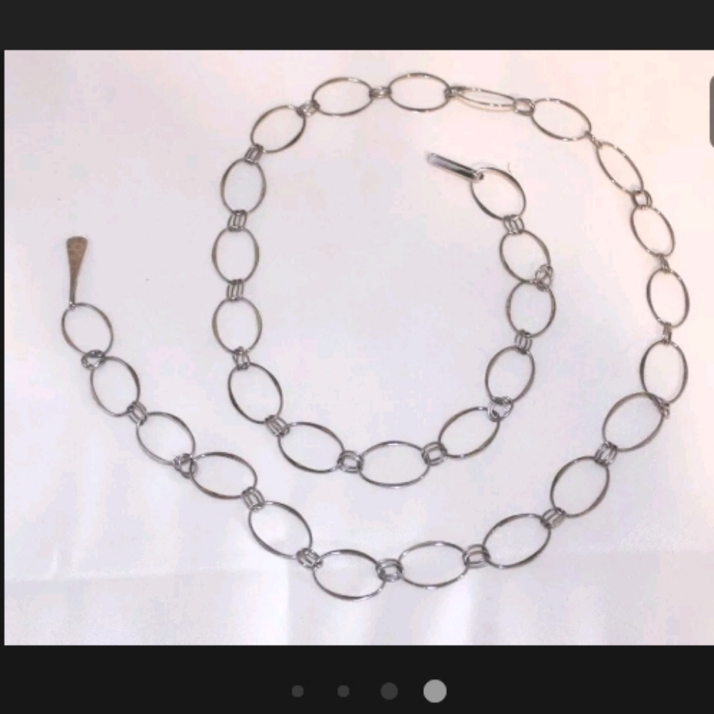 RLM: Hammered Oval Link Necklace 925